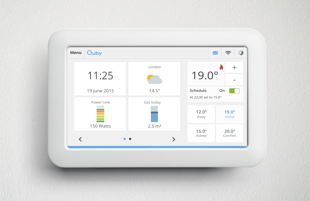 Smart home energy display showing household consumption